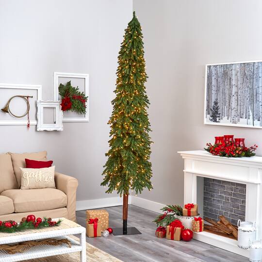 9ft. Pre-Lit Grand Alpine Artificial Christmas Tree, Clear Lights